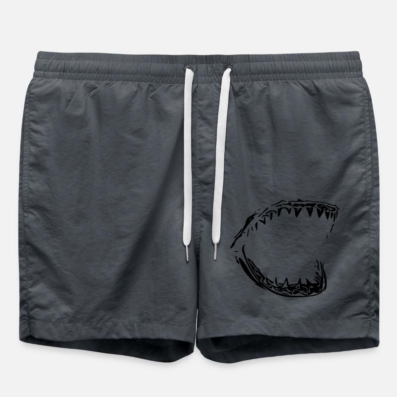 Mors de requin vecteur géant - Short de bain - charbon