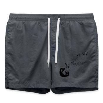 Musique Musique musiciens Clé de partition - Short de bain - charbon - Devant - AI Model Male 185 light (185cm)