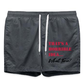 C’est une idée horrible - Short de bain - charbon - Devant - AI Model Male 185 light (185cm)