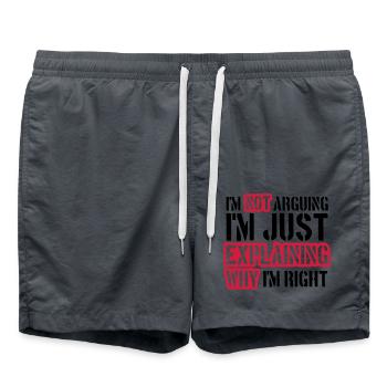 Je ne discute pas - Short de bain - charbon - Devant - AI Model Male 185 light (185cm)