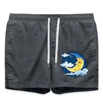 Mond Traum Träumer Schlafmütze für Kinder - Badeshorts - Anthrazit - Vorne - AI Model Male 185 light (185cm)