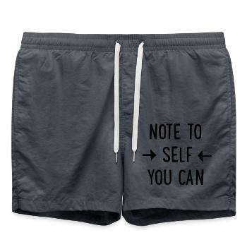 Note to Self: You can - Badeshorts - Anthrazit - Vorne - AI Model Male 185 light (185cm)