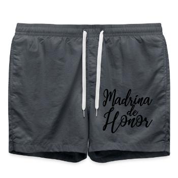 Madrina de Honor Bridesmaid Wedding Team Bride - Swim Trunks - anthracite - Front - AI Model Male 185 light (185cm)