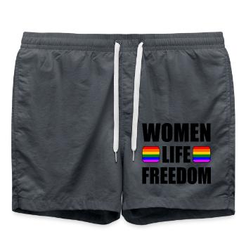 Women life freedom - Short de bain - charbon - Devant - AI Model Male 185 light (185cm)