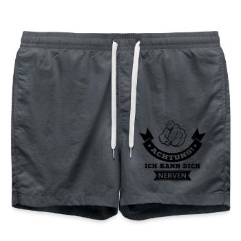 ich kann dich nerven - Badeshorts - Anthrazit - Vorne - AI Model Male 185 light (185cm)
