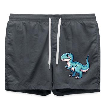 Kawaii Niedlicher T-Rex - Badeshorts - Anthrazit - Vorne - AI Model Male 185 light (185cm)
