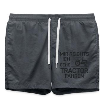 Mir Reichts Ich Gehe Traktor Fahren - Badeshorts - Anthrazit - Vorne - AI Model Male 185 light (185cm)