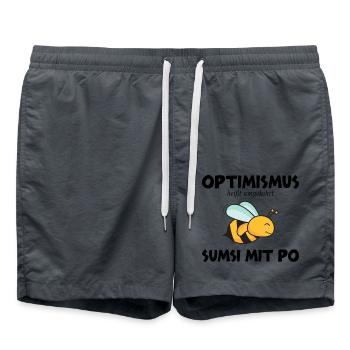 Funny Saying Picture Funny Humor Gift Idea - Swim Trunks - anthracite - Front - AI Model Male 185 light (185cm)