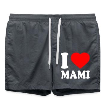 I love mami - Short de bain - charbon - Devant - AI Model Male 185 light (185cm)