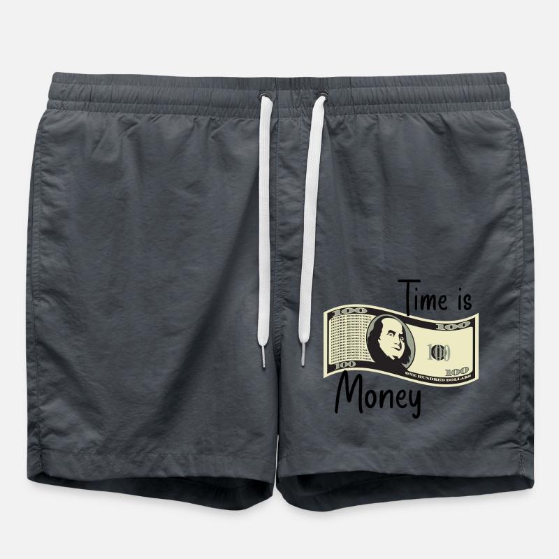 Time is money - Swim Trunks - anthracite