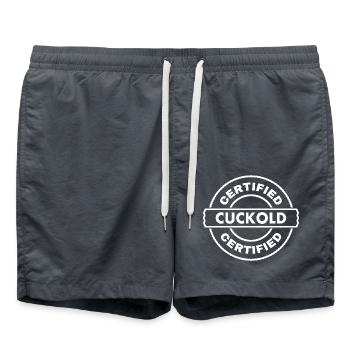 certified cuckold - Short de bain - charbon - Devant - AI Model Male 185 light (185cm)