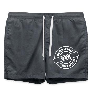 Opa - Badeshorts - Anthrazit - Vorne - AI Model Male 185 light (185cm)