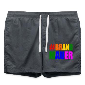 brandmauer - Badeshorts - Anthrazit - Vorne - AI Model Male 185 light (185cm)