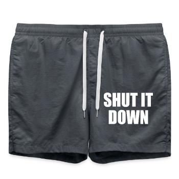 shut it down - Badeshorts - Anthrazit - Vorne - AI Model Male 185 light (185cm)