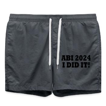 Abi 2024 - Badeshorts - Anthrazit - Vorne - AI Model Male 185 light (185cm)