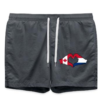 Forme de coeur Canada Hollande avec les mains - Short de bain - charbon - Devant - AI Model Male 185 light (185cm)