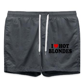 I love hot blondes - Swim Trunks - anthracite - Front - AI Model Male 185 light (185cm)