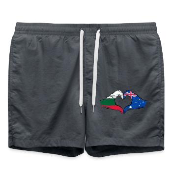 Bulgarie Australie drapeau coeur utilisé - Short de bain - charbon - Devant - AI Model Male 185 light (185cm)