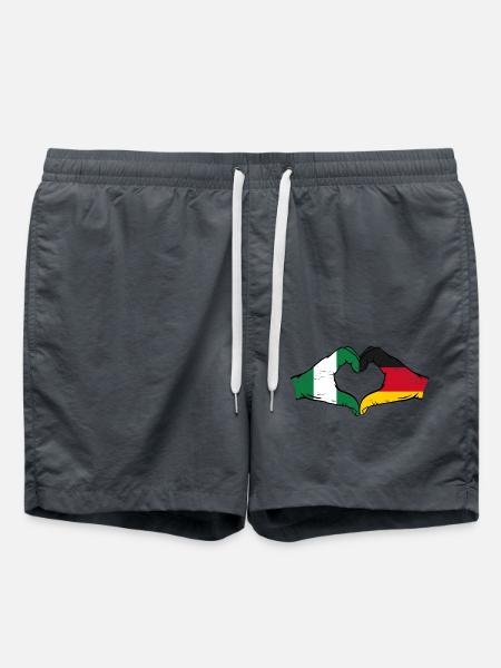 Nigeria Deutschland Flagge Hände Herzform used - Badeshorts - Anthrazit