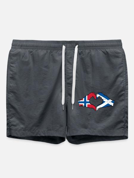 Norwegen Schottland Hände Herzform used - Badeshorts - Anthrazit