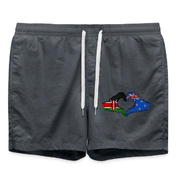 Kenia Neuseeland Hände Herzform used - Badeshorts - Anthrazit - Vorne - AI Model Male 185 light (185cm)