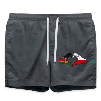Kenia Polen Hände Herzform used - Badeshorts - Anthrazit - Vorne - AI Model Male 185 light (185cm)