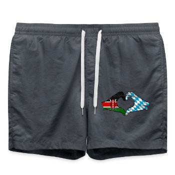 Kenya Bavière mains forme de coeur utilisé - Short de bain - charbon - Devant - AI Model Male 185 light (185cm)
