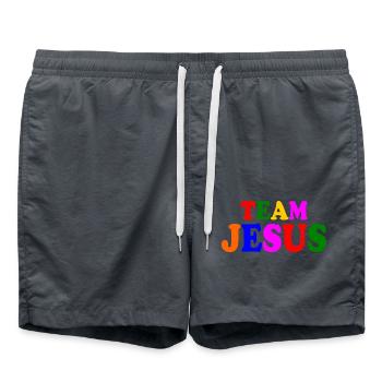 Team jesus - Badeshorts - Anthrazit - Vorne - AI Model Male 185 light (185cm)