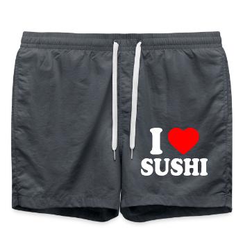 I love sushi - Short de bain - charbon - Devant - AI Model Male 185 light (185cm)