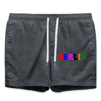 Berlin - Badeshorts - Anthrazit - Vorne - AI Model Male 185 light (185cm)