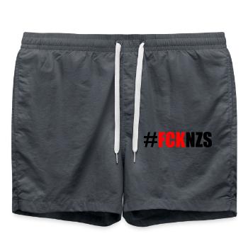 Fck nzs - Badeshorts - Anthrazit - Vorne - AI Model Male 185 light (185cm)