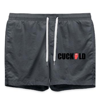 Cuckold - Swim Trunks - anthracite - Front - AI Model Male 185 light (185cm)