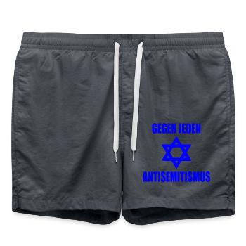 Gegen jeden antisemitismus - Badeshorts - Anthrazit - Vorne - AI Model Male 185 light (185cm)