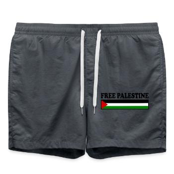 Free palestine - Badeshorts - Anthrazit - Vorne - AI Model Male 185 light (185cm)