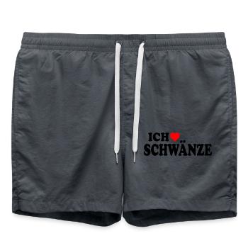 Ich liebe schwänze - Badeshorts - Anthrazit - Vorne - AI Model Male 185 light (185cm)