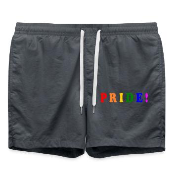Pride - Badeshorts - Anthrazit - Vorne - AI Model Male 185 light (185cm)