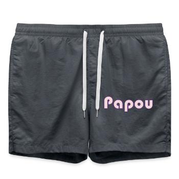 PAPOU. PAPA. FÊTE DES PÈRES. BONNE FÊTE PAPA - Short de bain - charbon - Devant - AI Model Male 185 light (185cm)