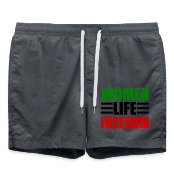 Women life freedom - Badeshorts - Anthrazit - Vorne - AI Model Male 185 light (185cm)
