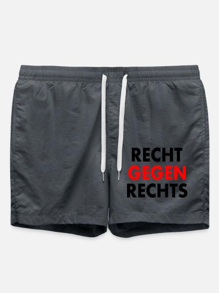 Recht gegen rechts - Badeshorts - Anthrazit