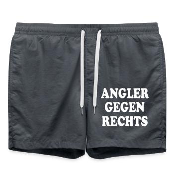 Angler gegen rechts - Badeshorts - Anthrazit - Vorne - AI Model Male 185 light (185cm)