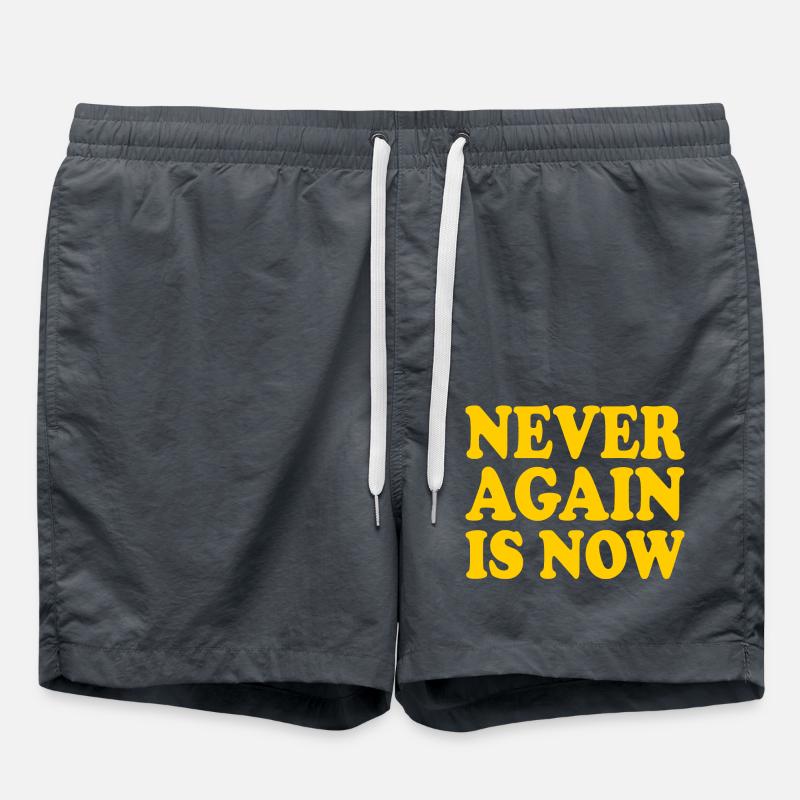 Never again is now - Swim Trunks - anthracite