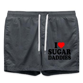 i love sugar daddies - Short de bain - charbon - Devant - AI Model Male 185 light (185cm)