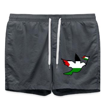 Free palestine - Swim Trunks - anthracite - Front - AI Model Male 185 light (185cm)