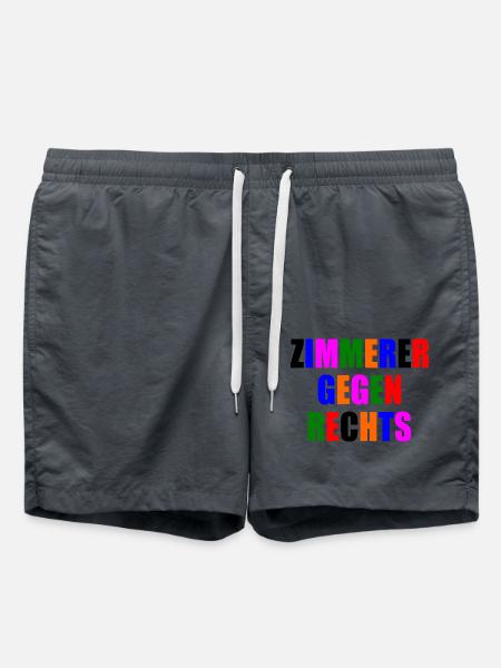 Zimmerer gegen rechts - Badeshorts - Anthrazit