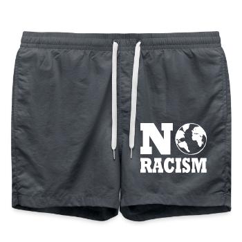 No racism - Badeshorts - Anthrazit - Vorne - AI Model Male 185 light (185cm)