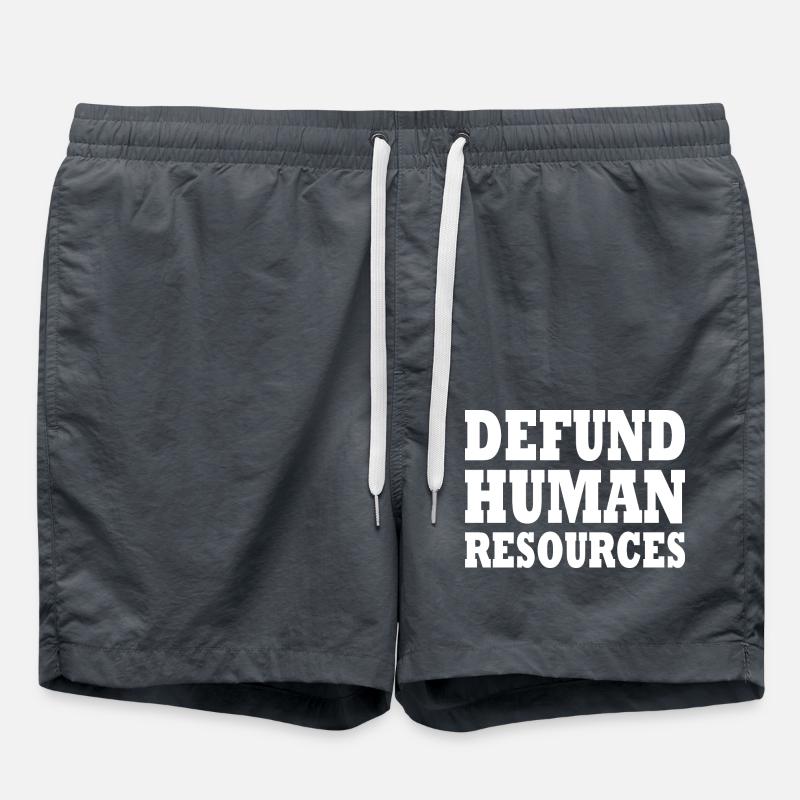 defund human resources - Swim Trunks - anthracite