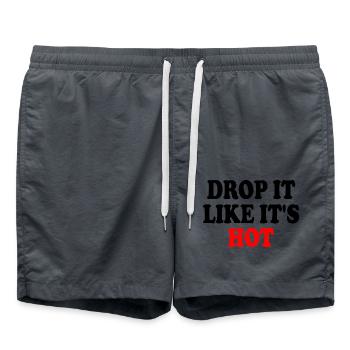drop it like its hot - Badeshorts - Anthrazit - Vorne - AI Model Male 185 light (185cm)