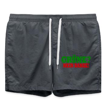 grüne nein danke - Badeshorts - Anthrazit - Vorne - AI Model Male 185 light (185cm)