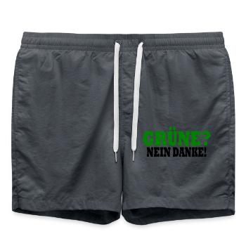 grüne nein danke - Badeshorts - Anthrazit - Vorne - AI Model Male 185 light (185cm)