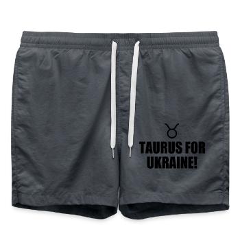 taurus for ukraine - Badeshorts - Anthrazit - Vorne - AI Model Male 185 light (185cm)